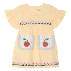 SISSEL EDELBO - Vestido de algodón orgánico Ohio - Colección infantil | Amarillo claro