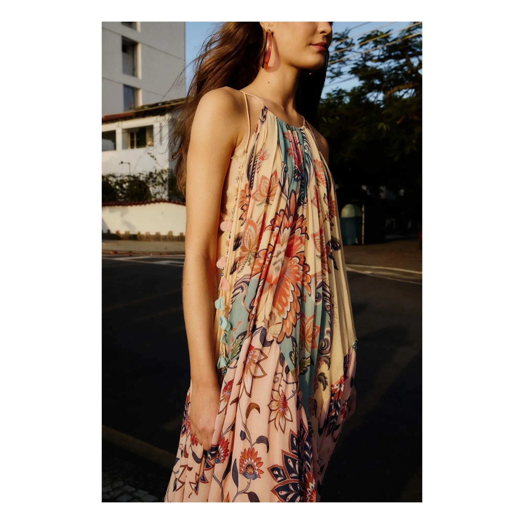 Farm Rio - Vestido Delhi Boho | Rosa