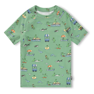 Molo - Camiseta con protección UV Neptune Aliens Fibras recicladas | Verde