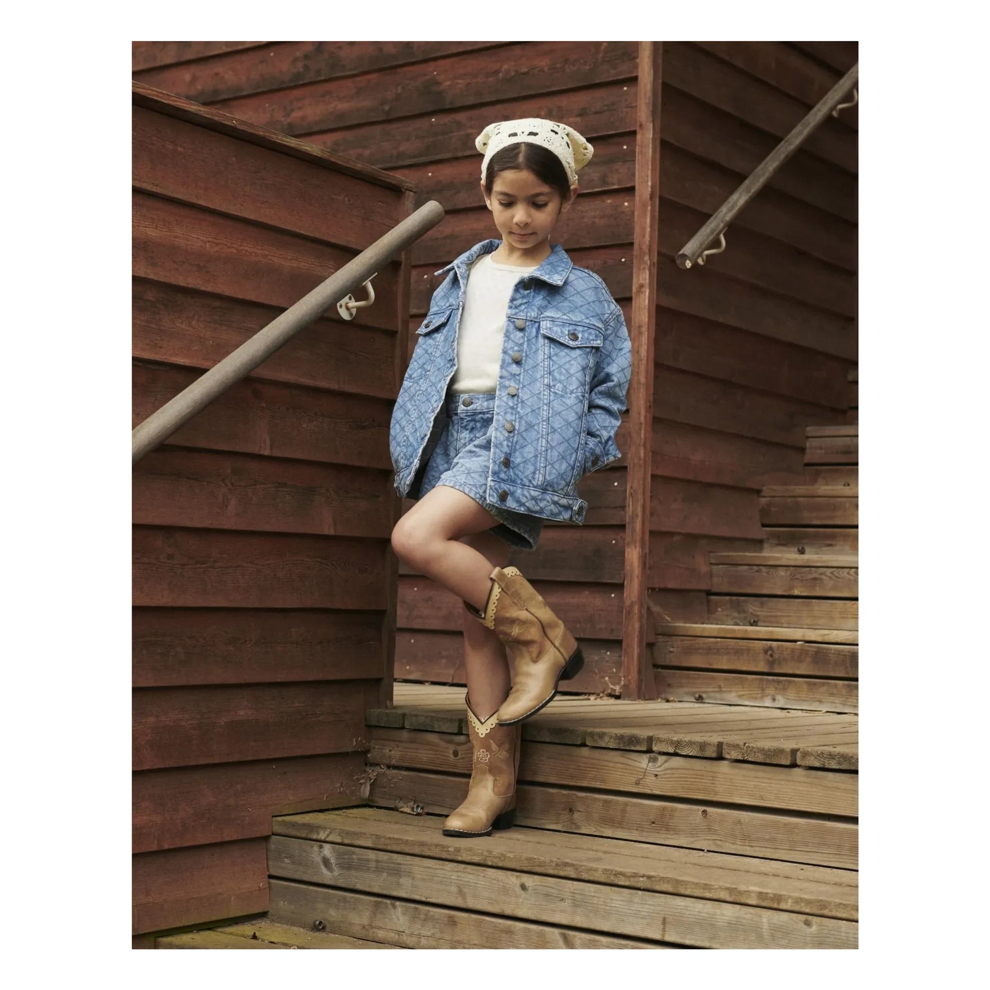 Copenhagen Colors - Botas Cowboy Dove Suede - Copenhagen Colors X Bootstock | Beige