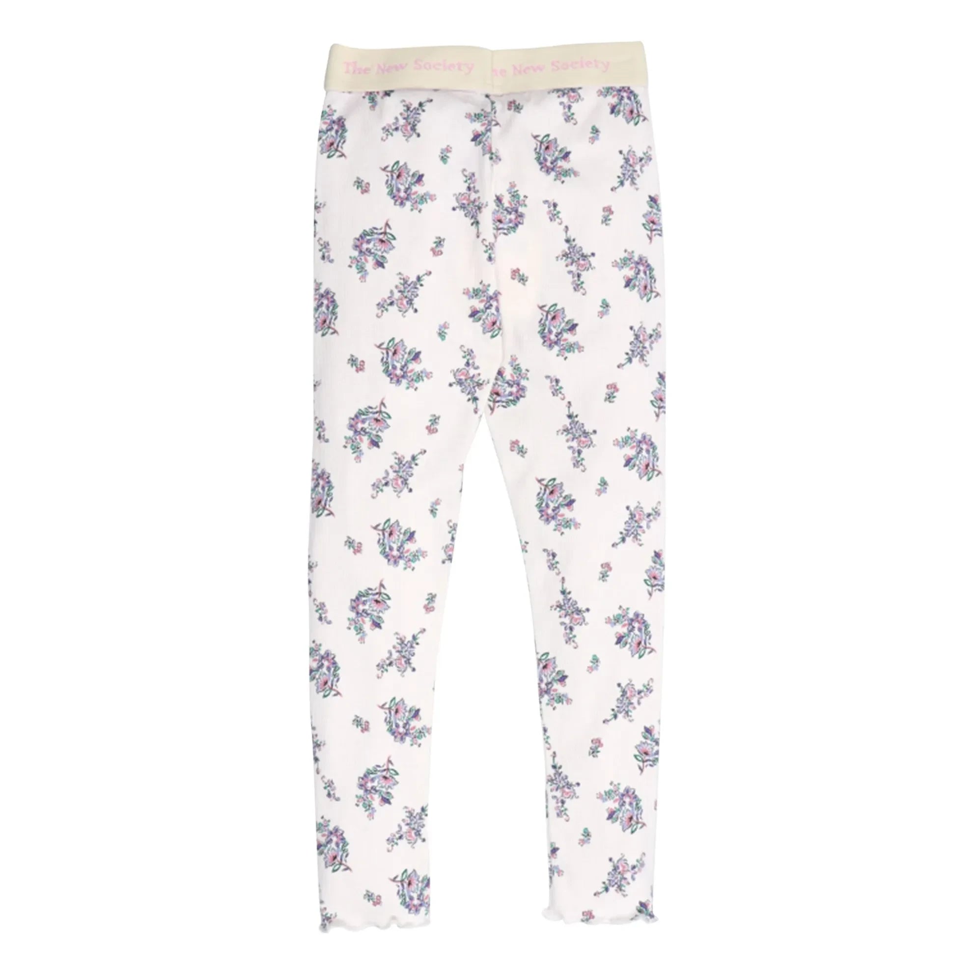 the new society - Mallas de canalé estampadas con flores | Beige