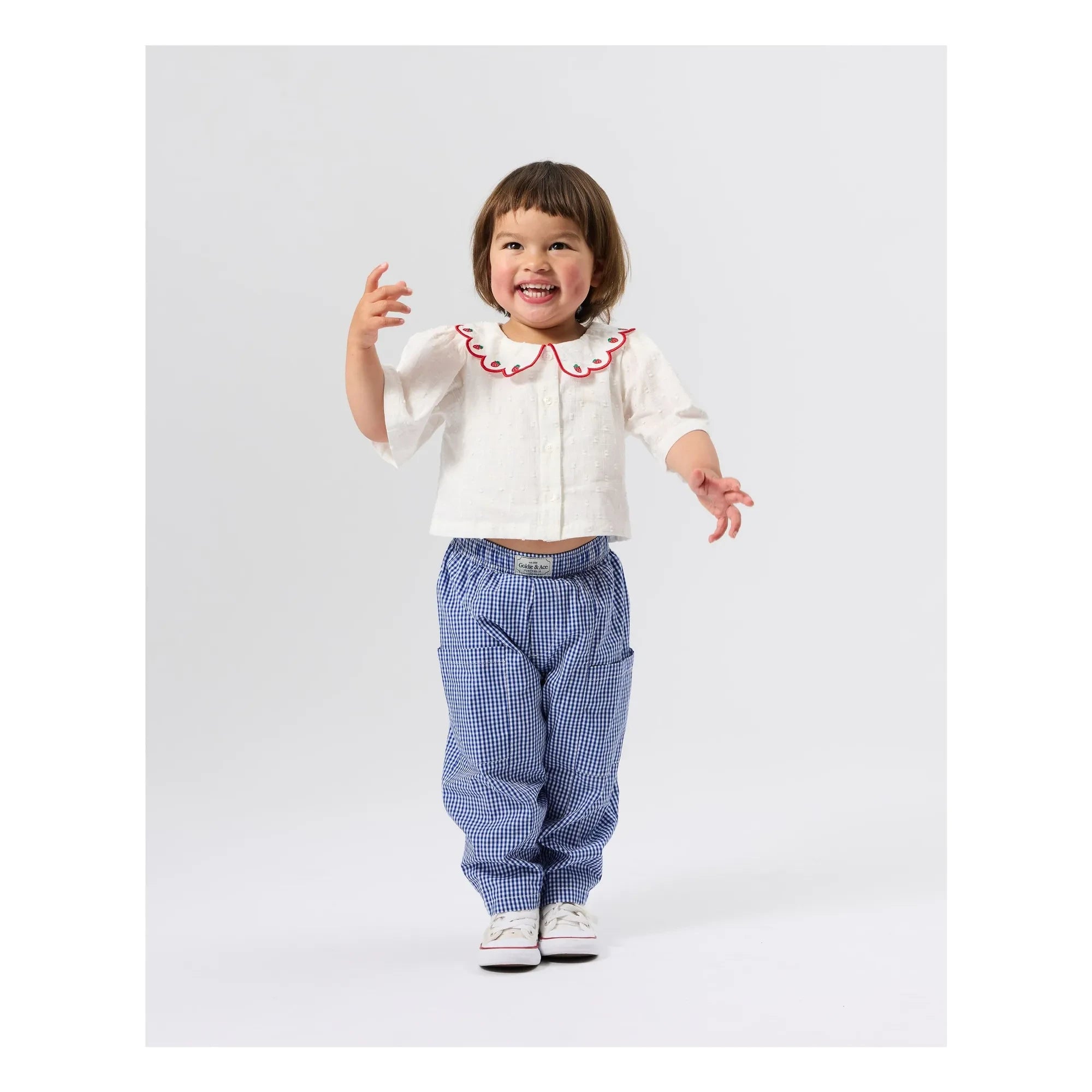 Goldie + Ace - Blusa corta fresa | Marfil