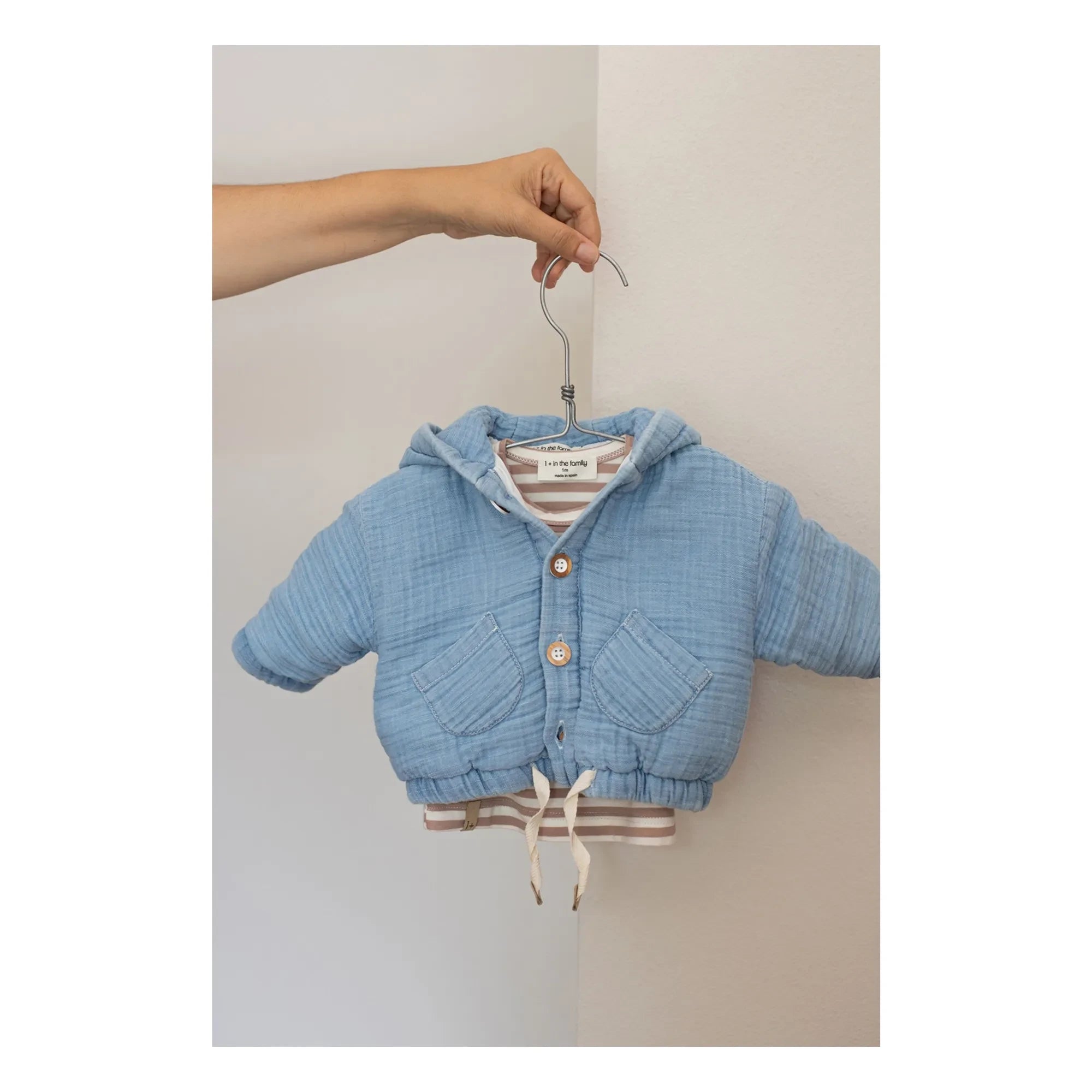 1+ in the family - Imbros Denim Chaqueta con Capucha | Azul claro
