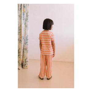 Studio Bohème - Pantalón Porgy de Algodón Orgánico a Rayas | Rosa
