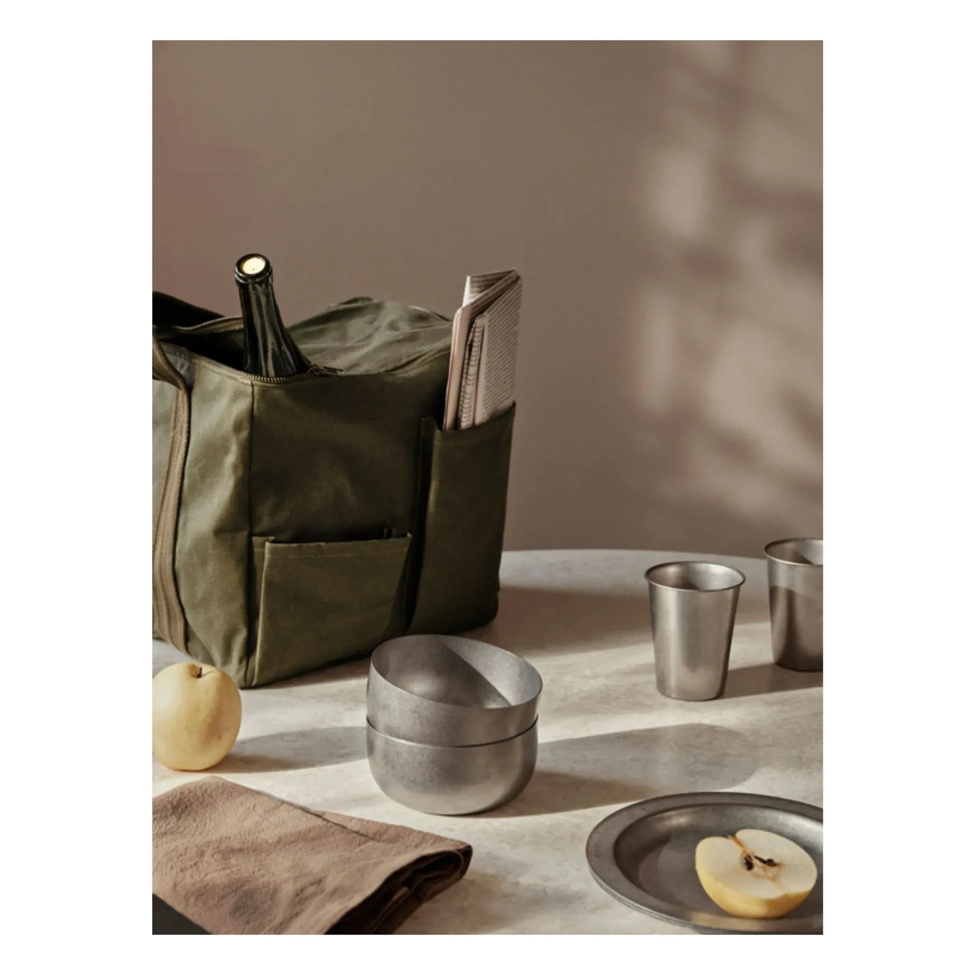 Ferm Living - Vaso arrugado | Acero
