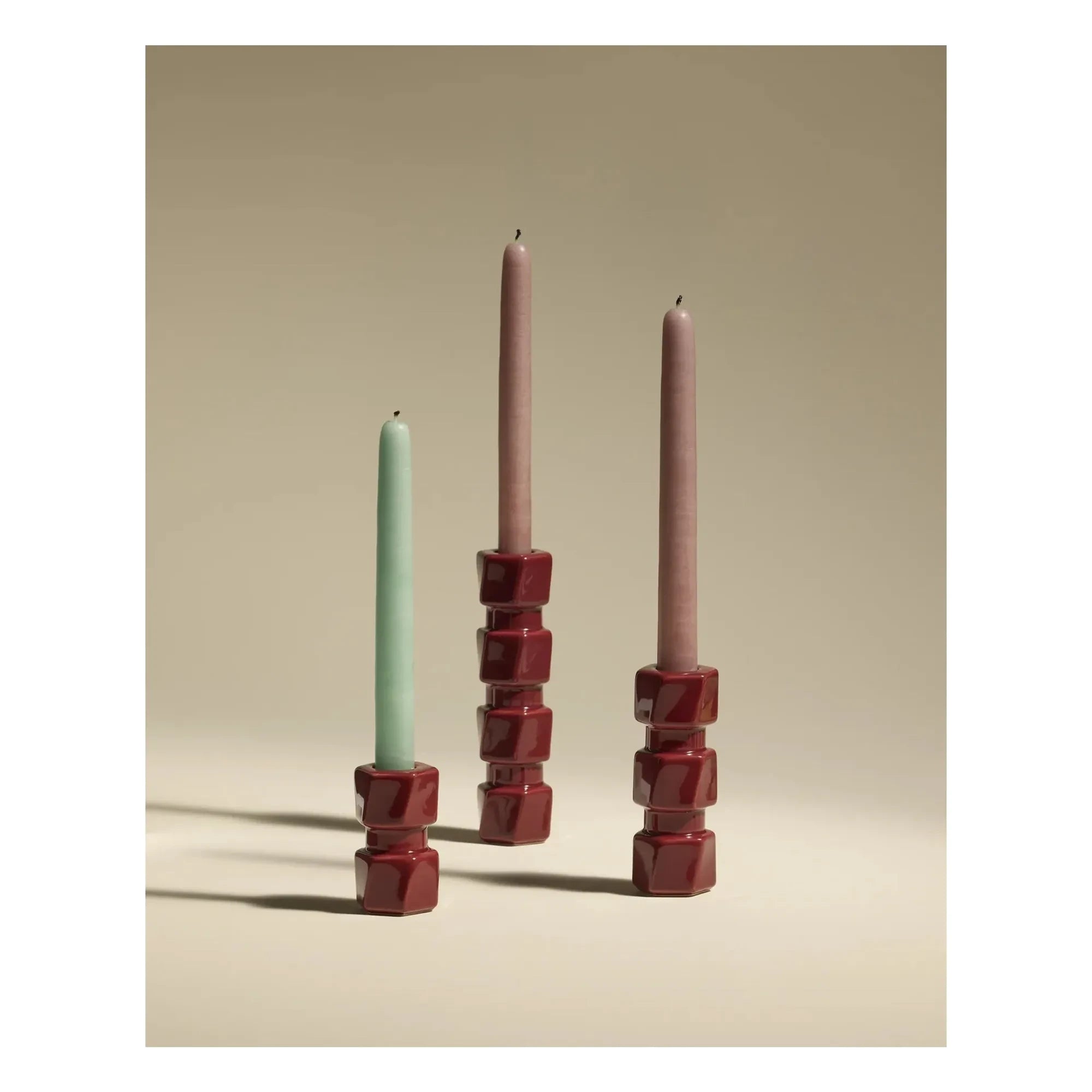 Maison Sarah Lavoine - Candelabro Colonna | Rojo carmín
