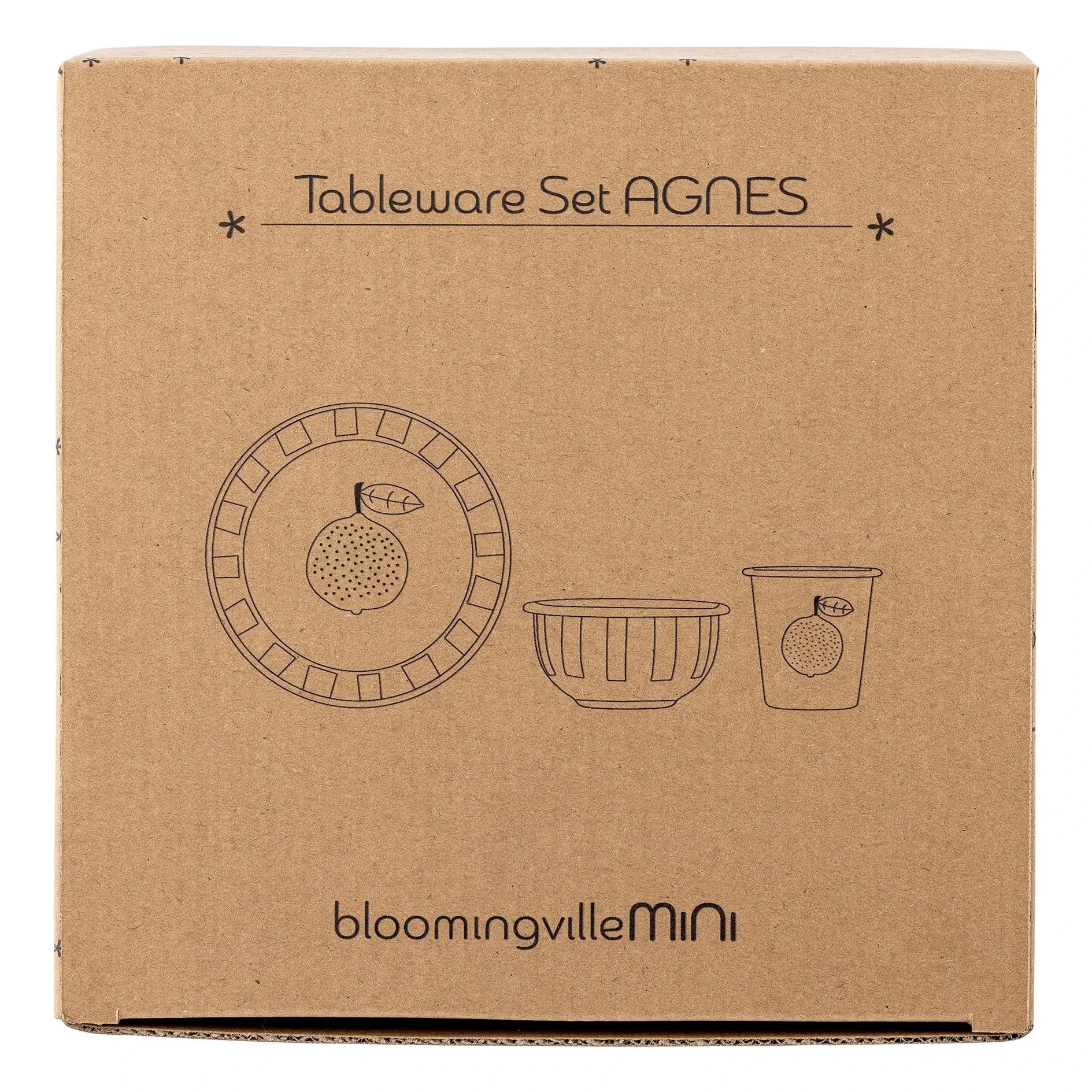 Bloomingville Mini - Vajilla de esmalte Agnès | Blanca