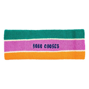 Bobo Choses - Diadema de toalla a rayas | Verde