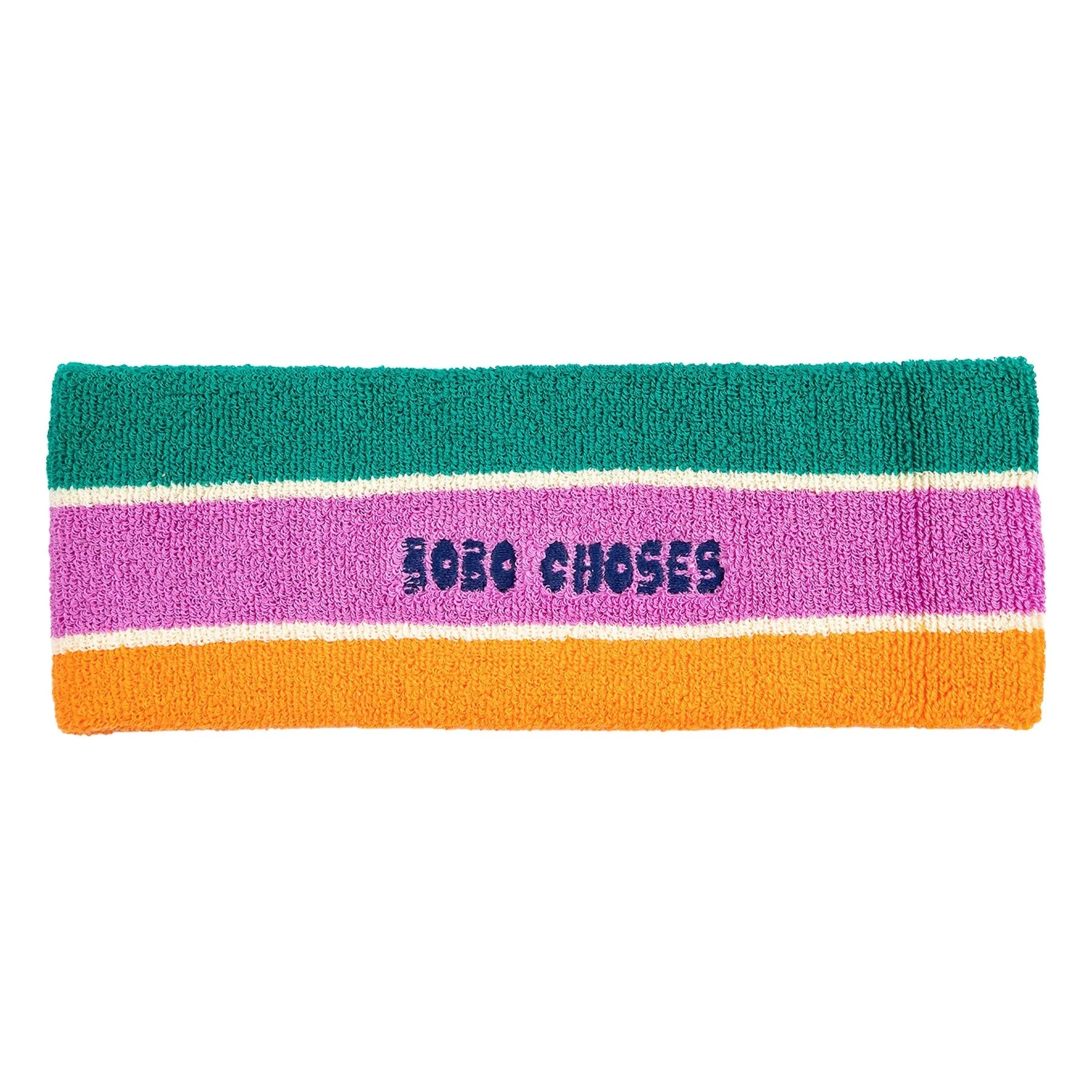 Bobo Choses - Diadema de toalla a rayas | Verde