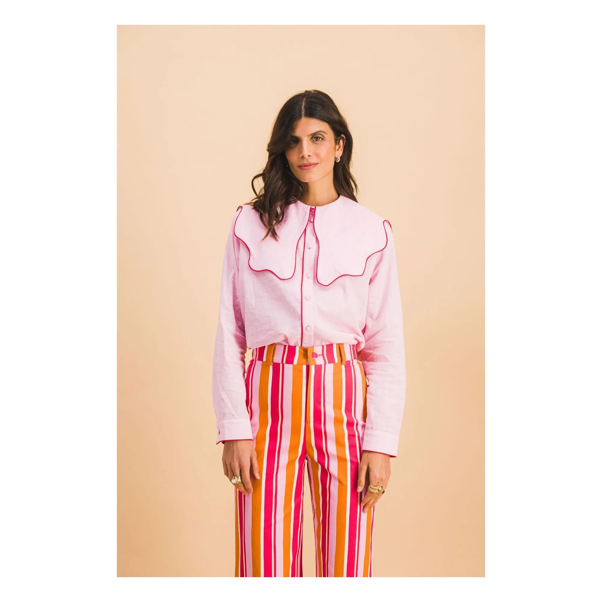 Elise Chalmin - Georgia Pantalones de Algodón | Rojo