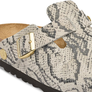 BIRKENSTOCK - Boston Rivet Yılan Derisi Clog | Açık gri