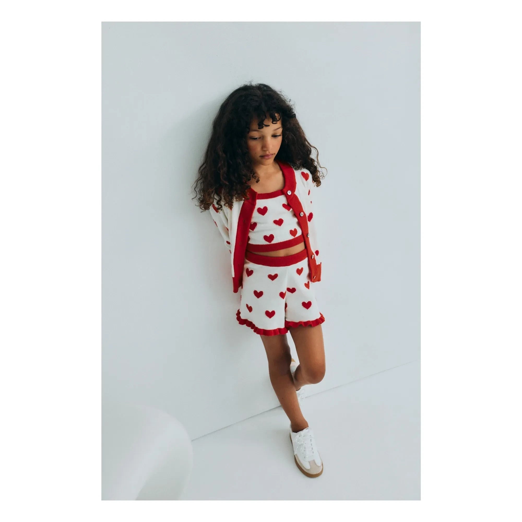 the new society - Maqui Hearts Top Jacquard | Blanco