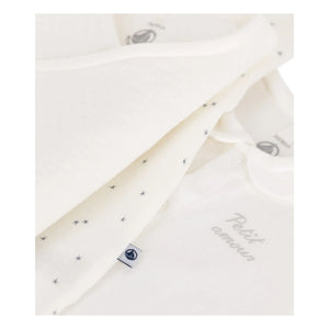 Petit Bateau - Maleta de maternidad Corazones Algodón orgánico | Crudo