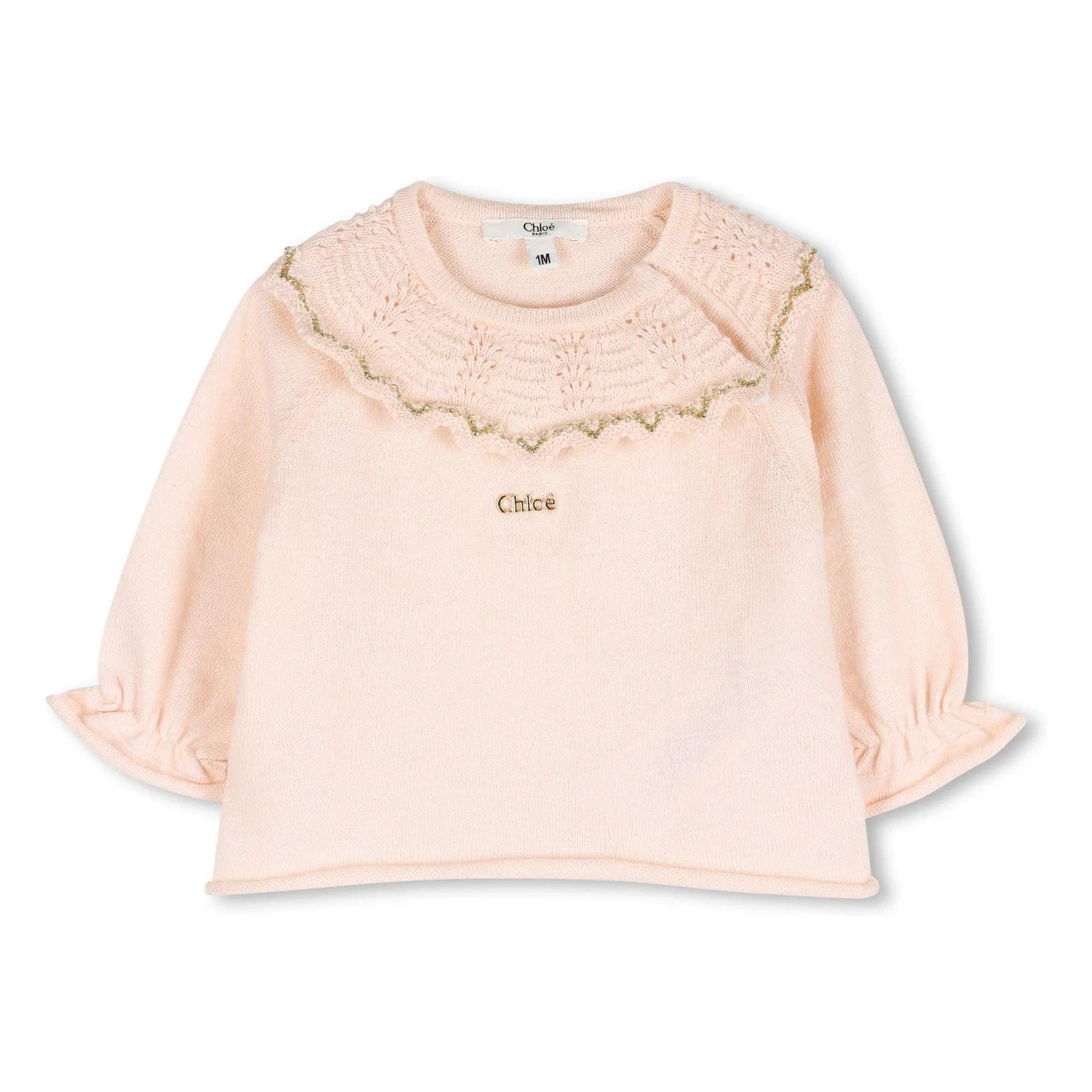 Chloé - Conjunto de suéter y braguita de algodón orgánico | Rosa