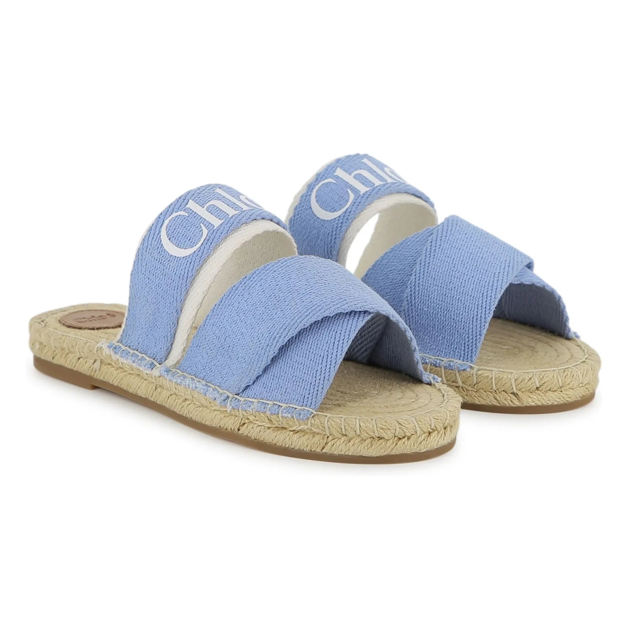 Chloé - Sandalias vaqueras con logo | Azul