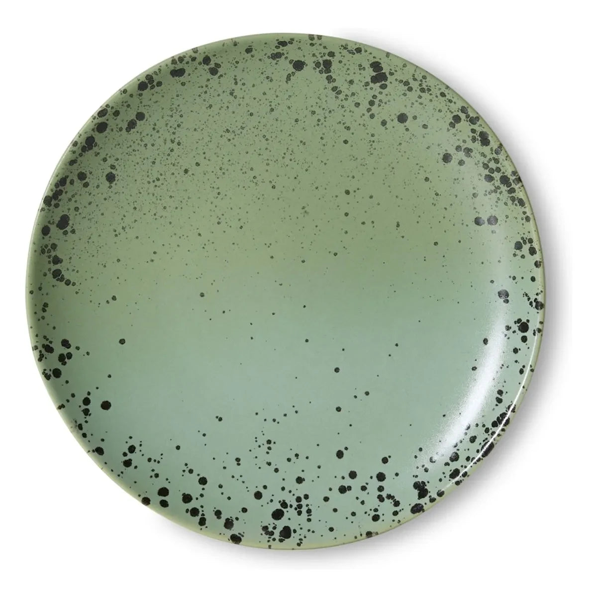 HKliving - Plato de postre de cerámica "Fleck" - Juego de 2 | Verde claro