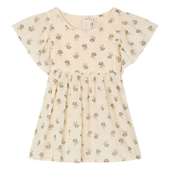 Bonpoint - Blusa de algodón orgánico Christie Fleurie | Crudo
