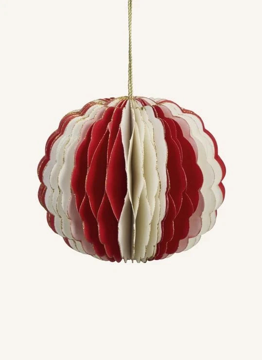 Madam Stoltz - Adornos de Papel Navideños | Rojo