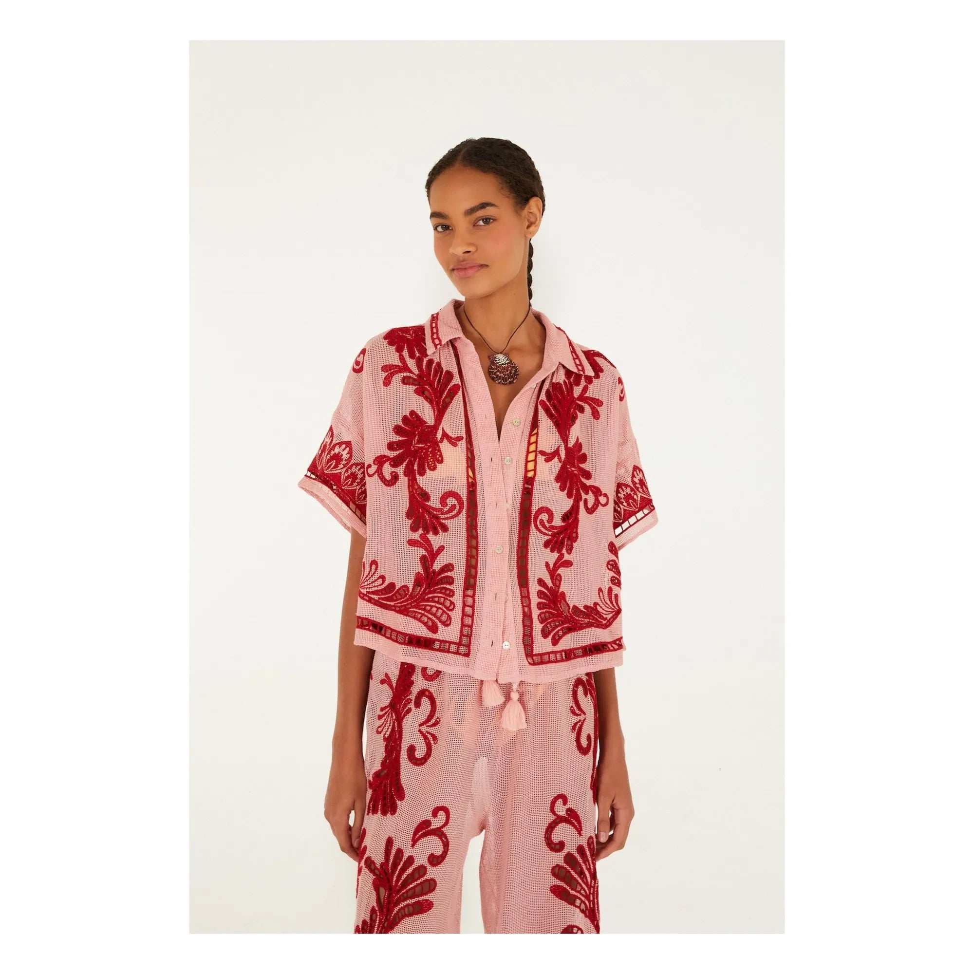 Farm Rio - Blusa arabesca | Rosa