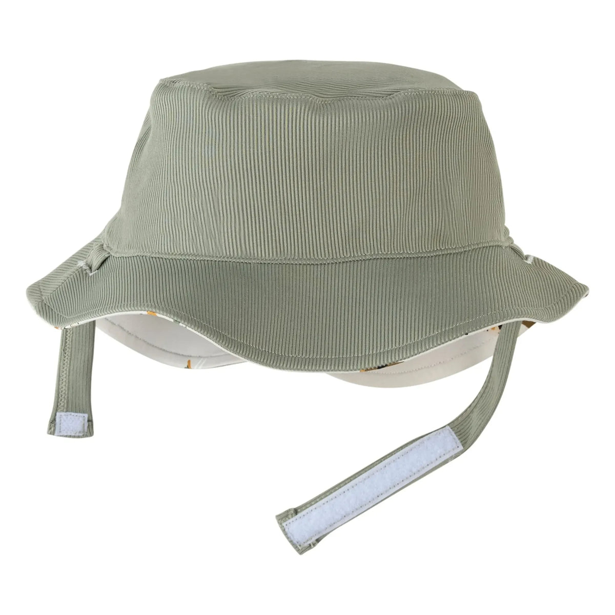 Petit Lem - Sombrero reversible resistente a los rayos UV con dinosaurios de fibras recicladas texturizadas | Caqui