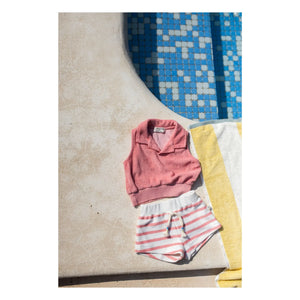 1+ en la familia - Camiseta de tirantes tipo polo Selva Eponge | Rosa empolvado