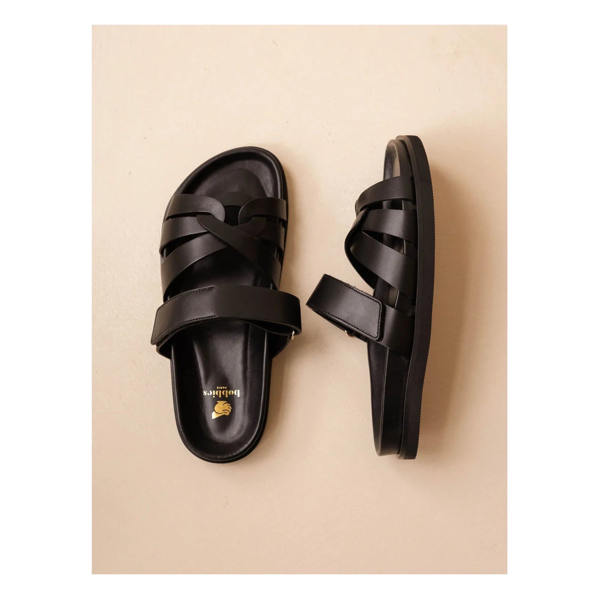 Bobbies - Sandalias de piel Atlas | Negro