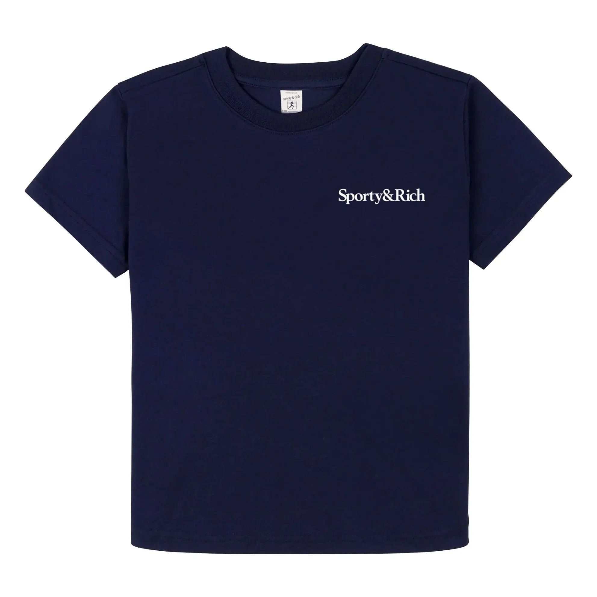 Sporty & Rich - Camiseta de tenis de algodón reciclado | Azul marino