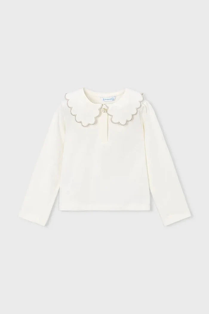 Blusa infantil Mayoral de algodón y elastano