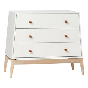 Leander - Luna Cómoda Roble - 3 Cajones | Blanco