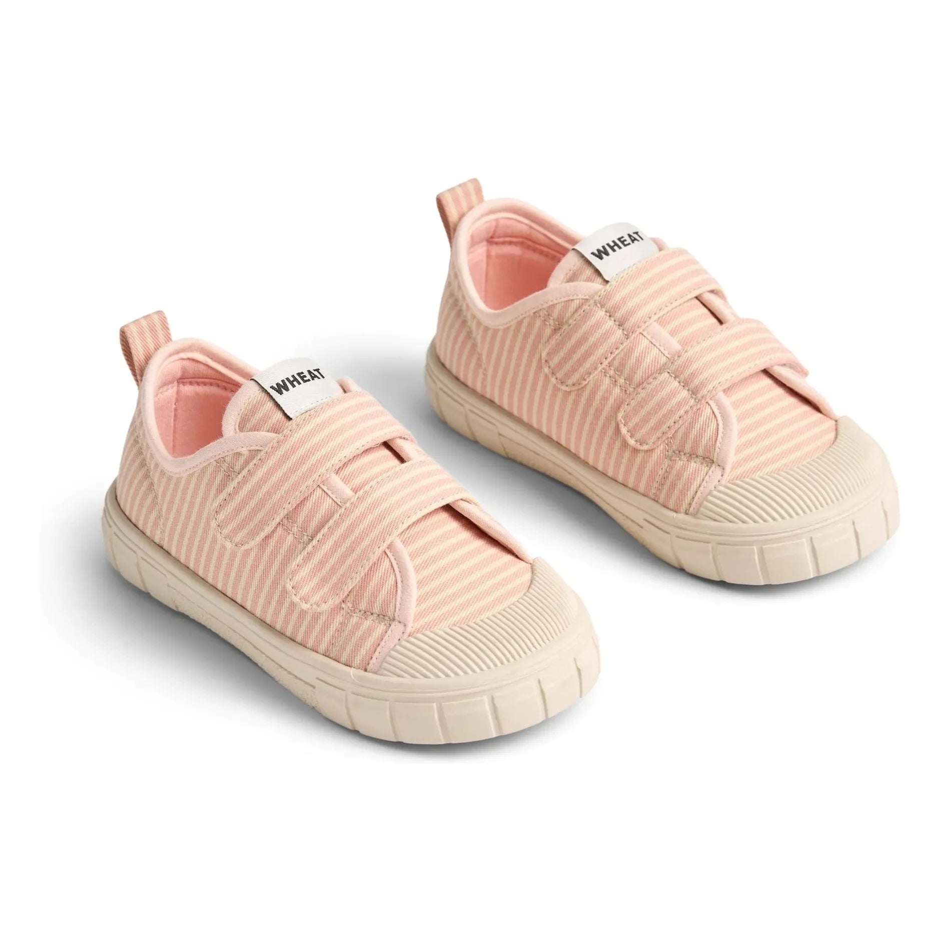 Trigo - Zapatillas con cordones a rayas Bobbie | Rosa empolvado