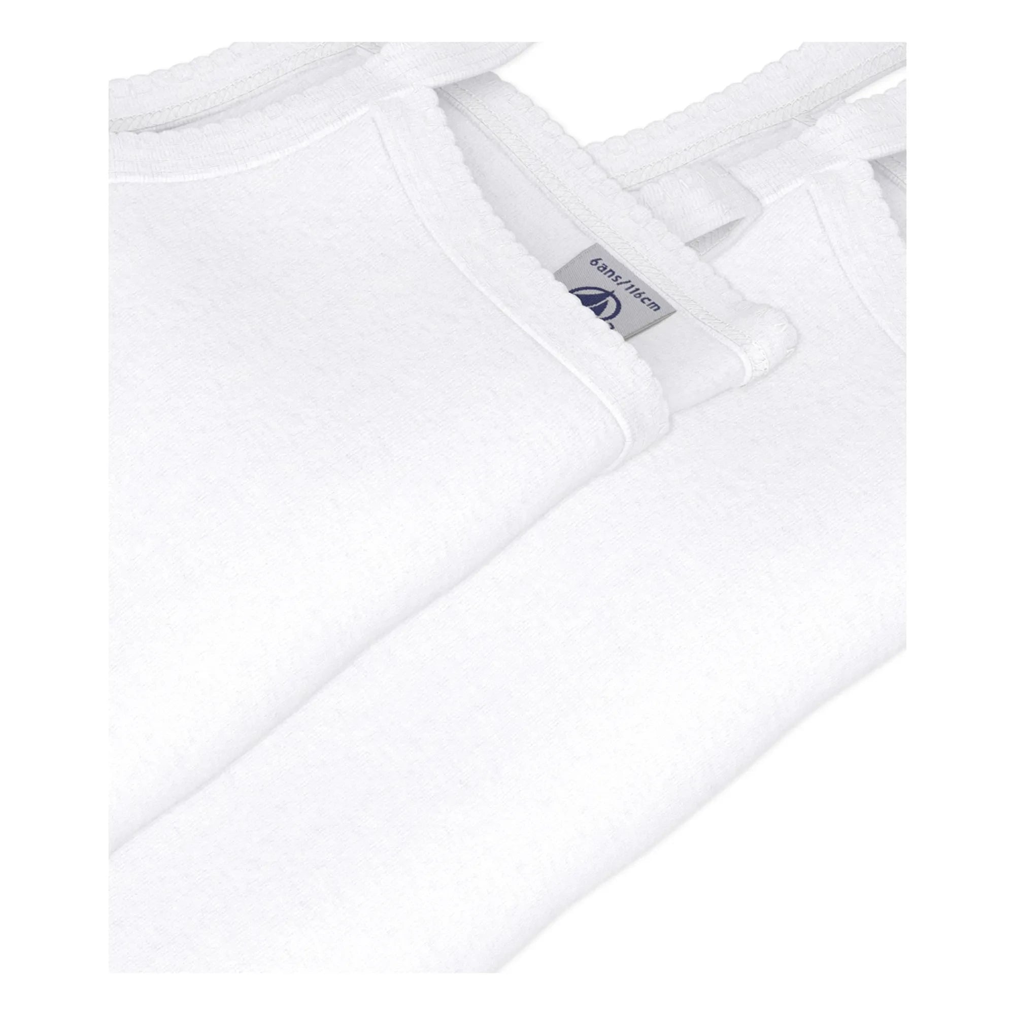 Petit Bateau - Lote 2 Camisetas de tirantes lisas | Blanco