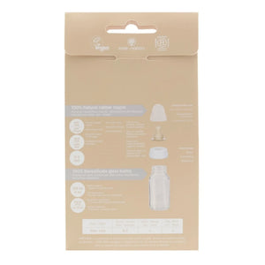 Hevea - Biberón de vidrio para bebé de 240 ml - Set de 2 unidades