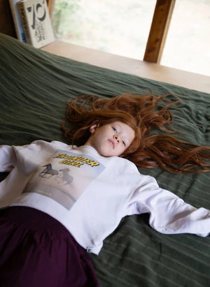 Hundred Pieces - Belmont Horses Sudadera de Algodón Orgánico | Rosa Claro