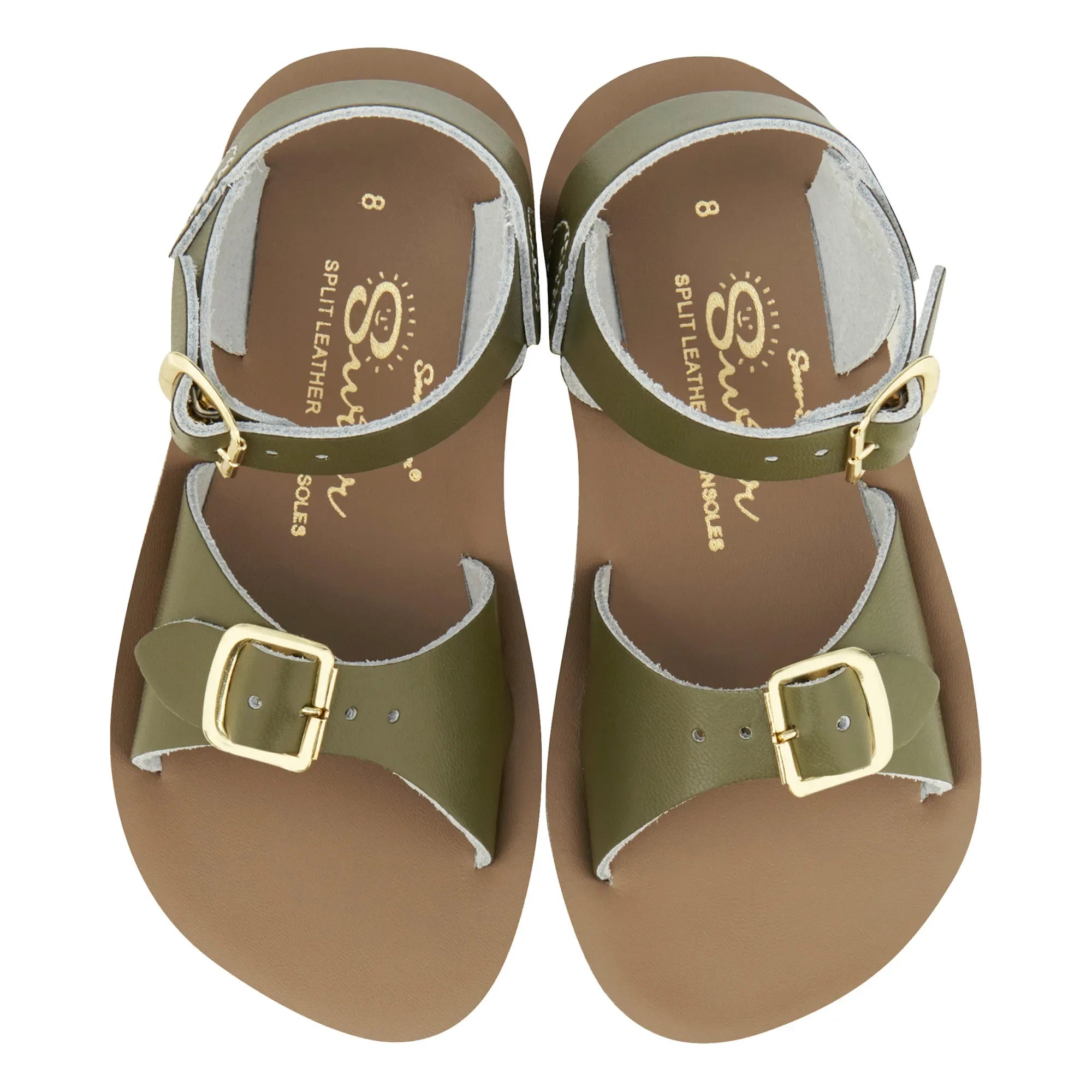 Sandalia de cuero impermeable Salt-Water - Surfer | Caqui