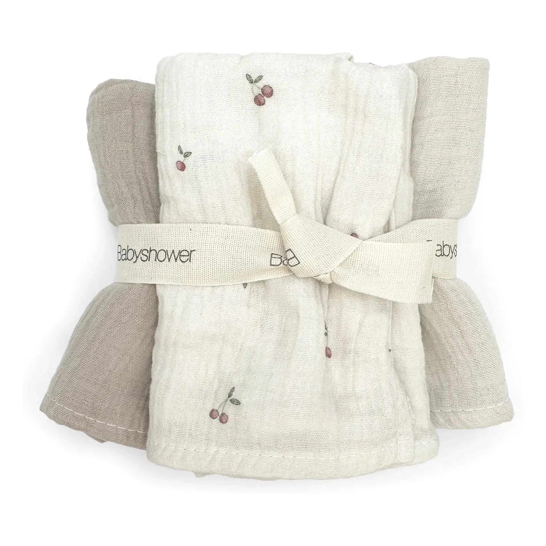 Babyshower - Pañales Cherries - Set de 3 | Crudo