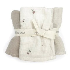 Babyshower - Pañales Cherries - Set de 3 | Crudo