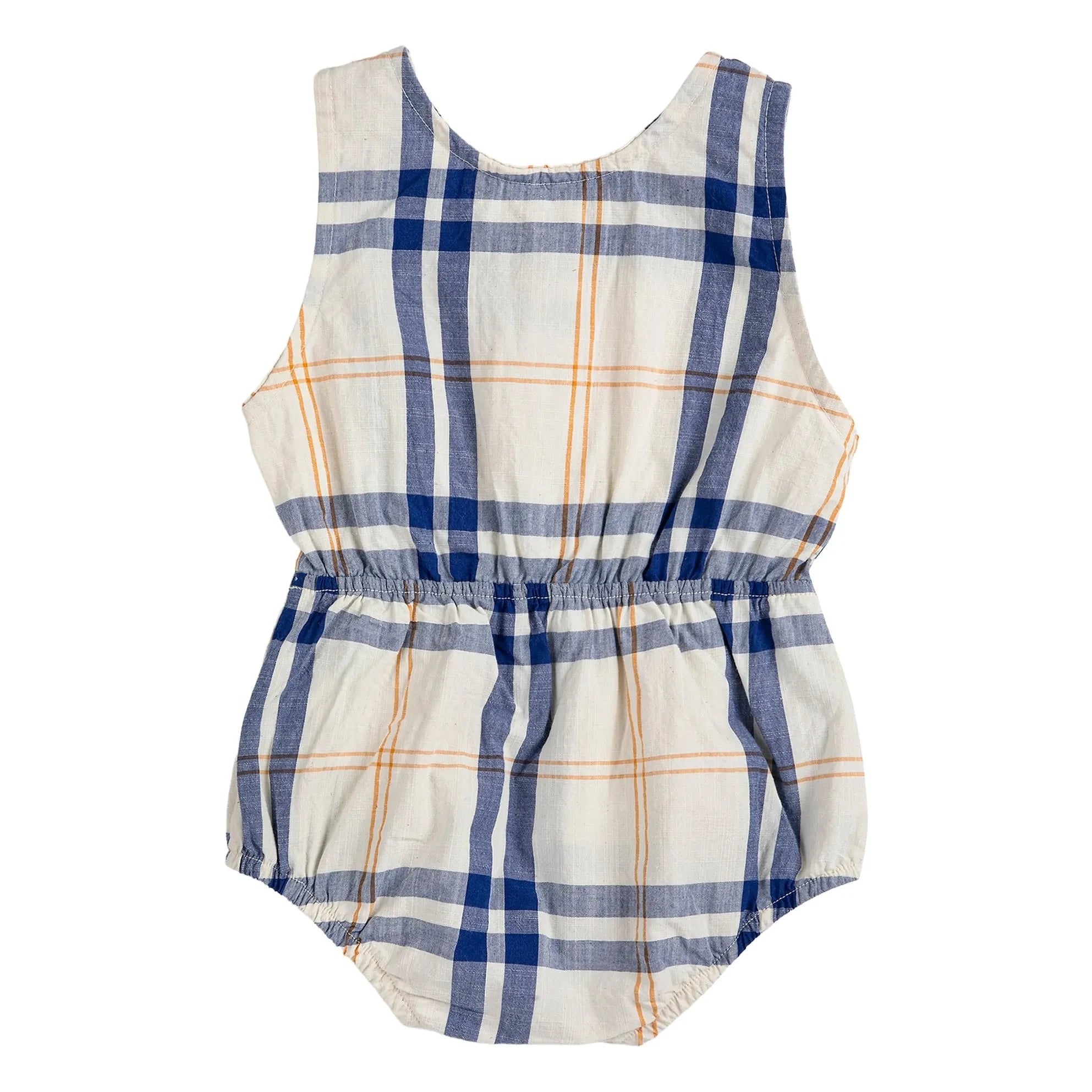 Bobo Choses - Mono de algodón orgánico con estampado de tartán | Crudo