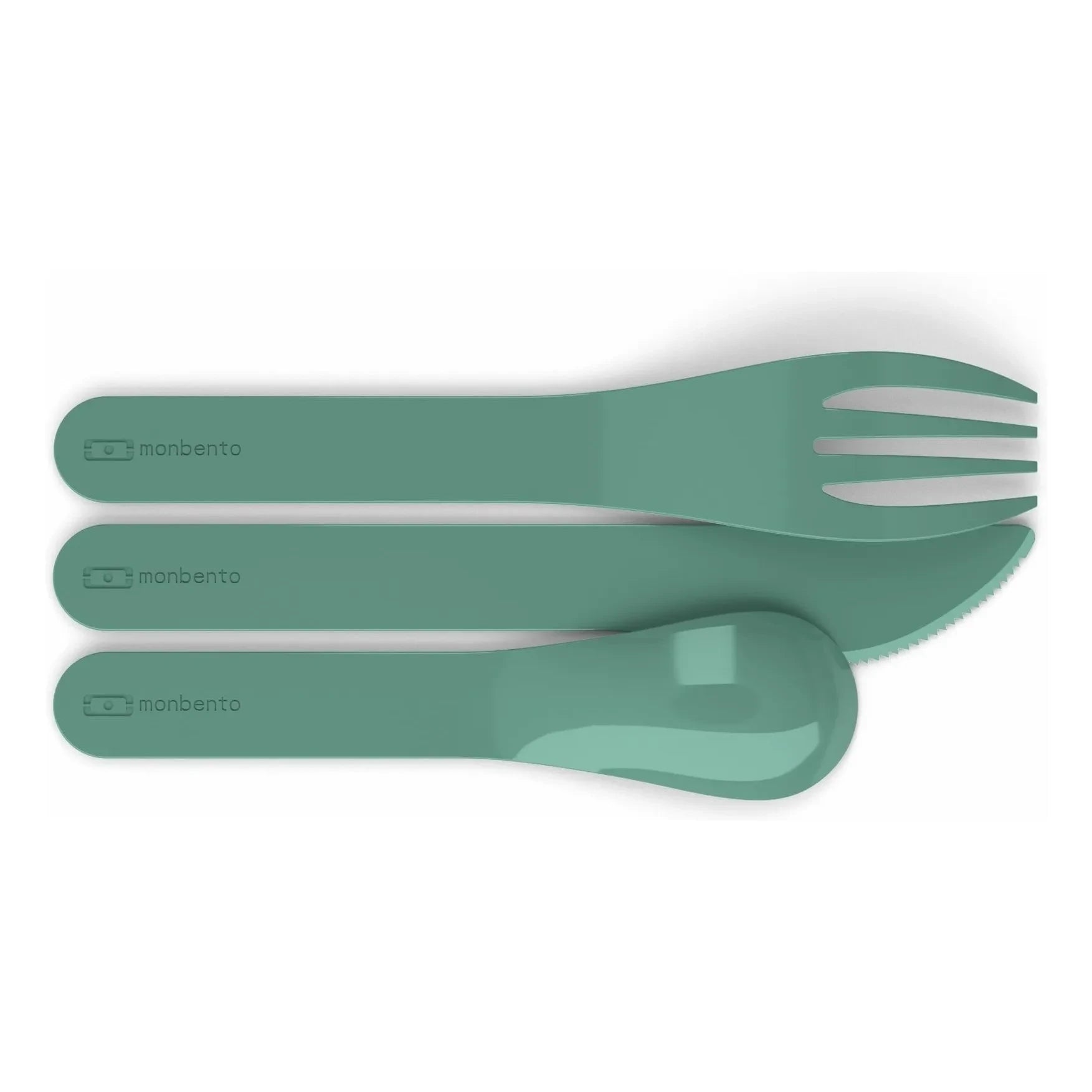 Monbento - MB Pocket Color juego de cubiertos biodegradables | Verde bosque