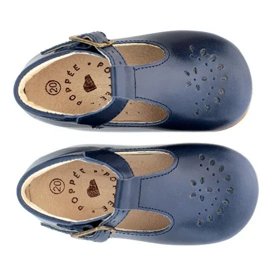 Poppée - Milton T-Bar Mary Janes | Azul marino