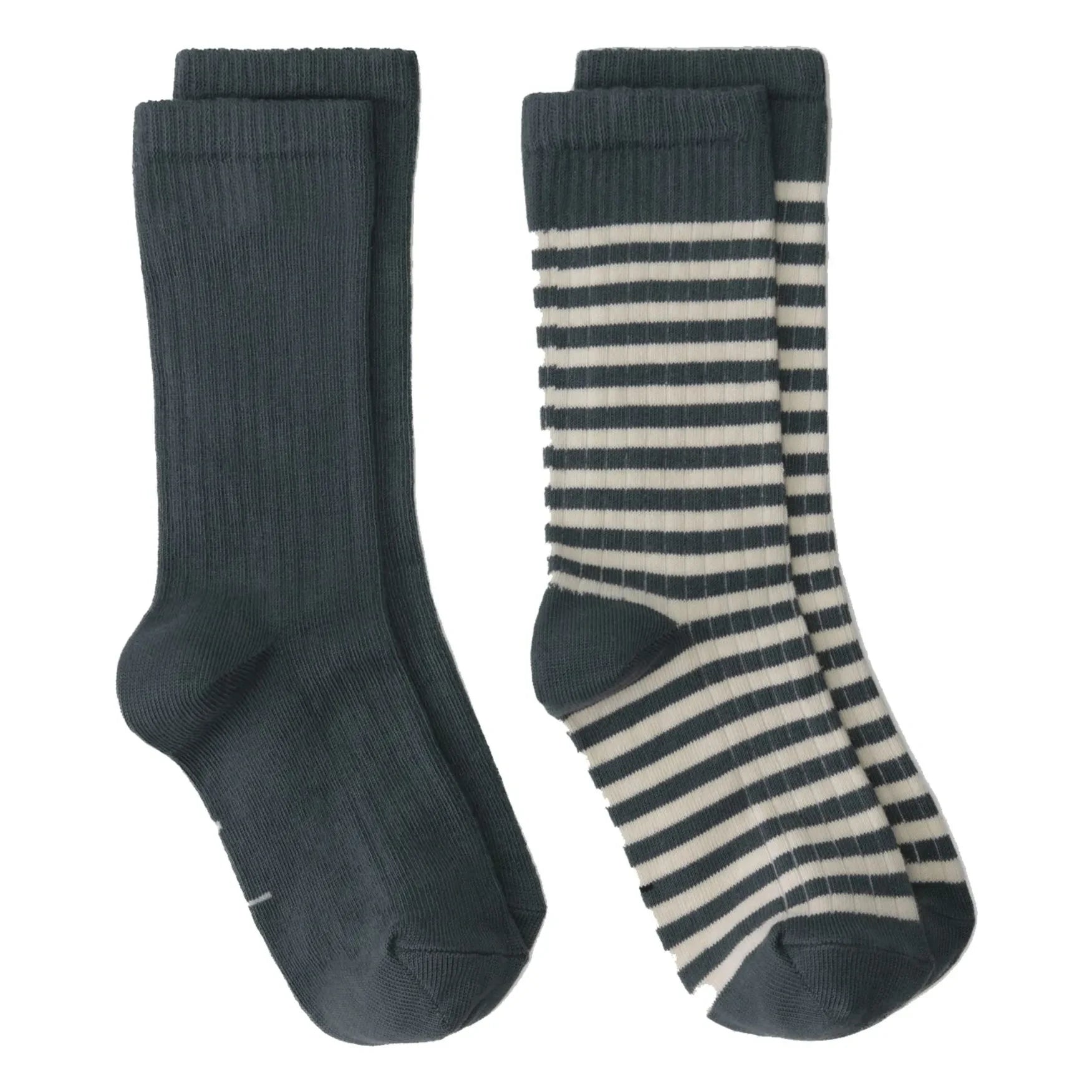 Gray Label - Set de 2 calcetines acanalados | Gris azul