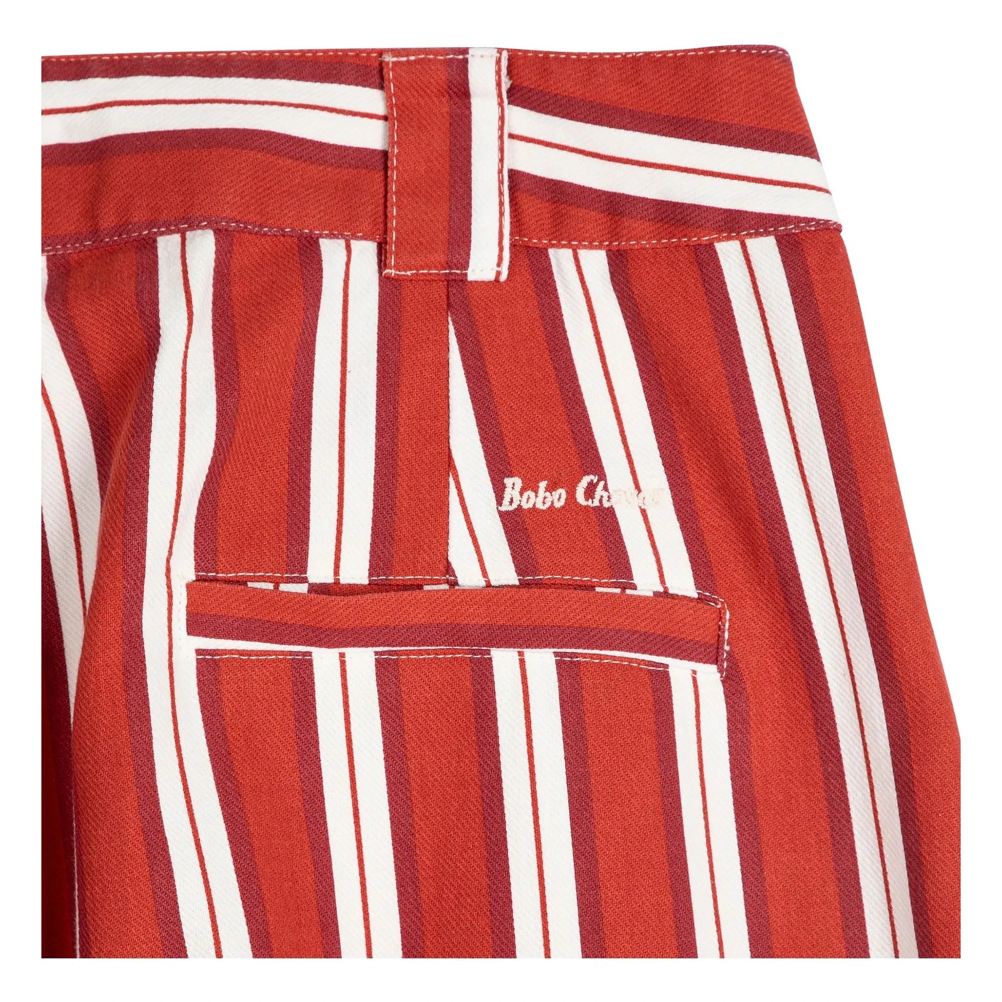 Bobo Choses - Pantalones de rayas de algodón | Rojo