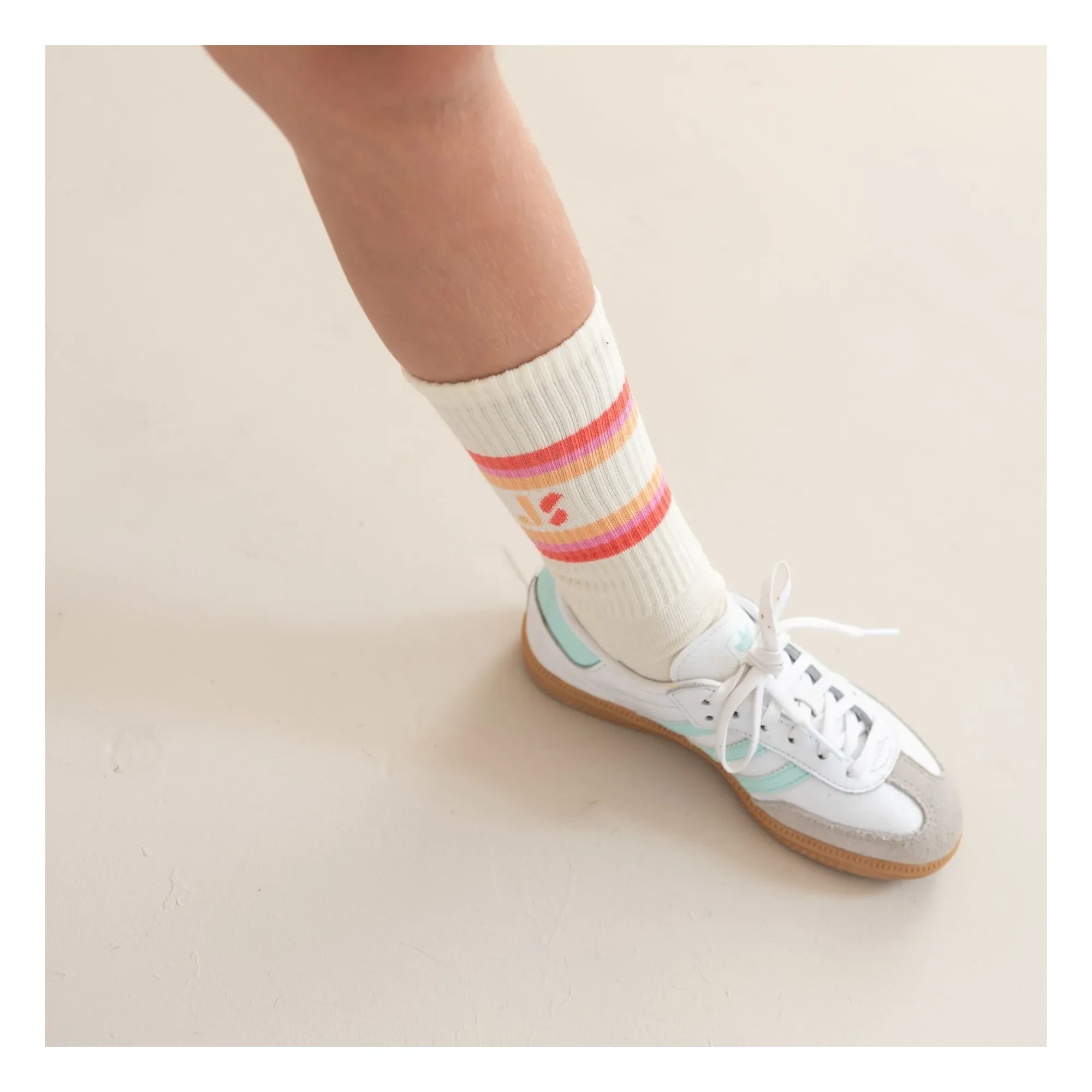 Jenest - Calcetines de algodón orgánico Js Sport | Crudo