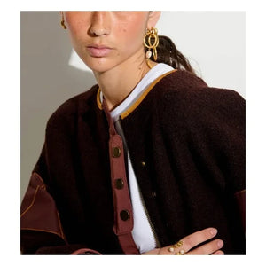 Sessùn - Chaqueta de lana Frío Noche | Marrón