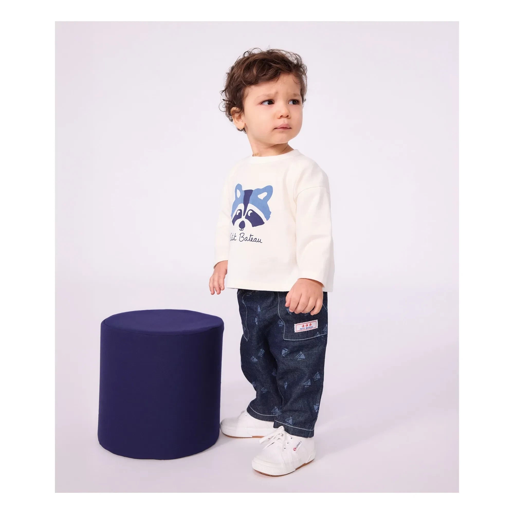 Petit Bateau - Hayvan Tişörtü Organik pamuk | Ecru