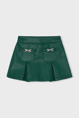 Falda con apariencia de cuero sintético
