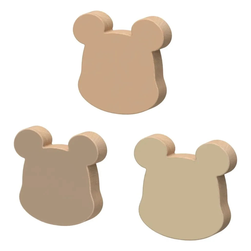 Cam Cam - Ganchos de oso - Set de 3 | Marrón