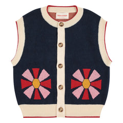 Bobo Choses - Cárdigan de algodón orgánico Kaleidoscope | Azul marino