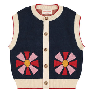 Bobo Choses - Cárdigan de algodón orgánico Kaleidoscope | Azul marino