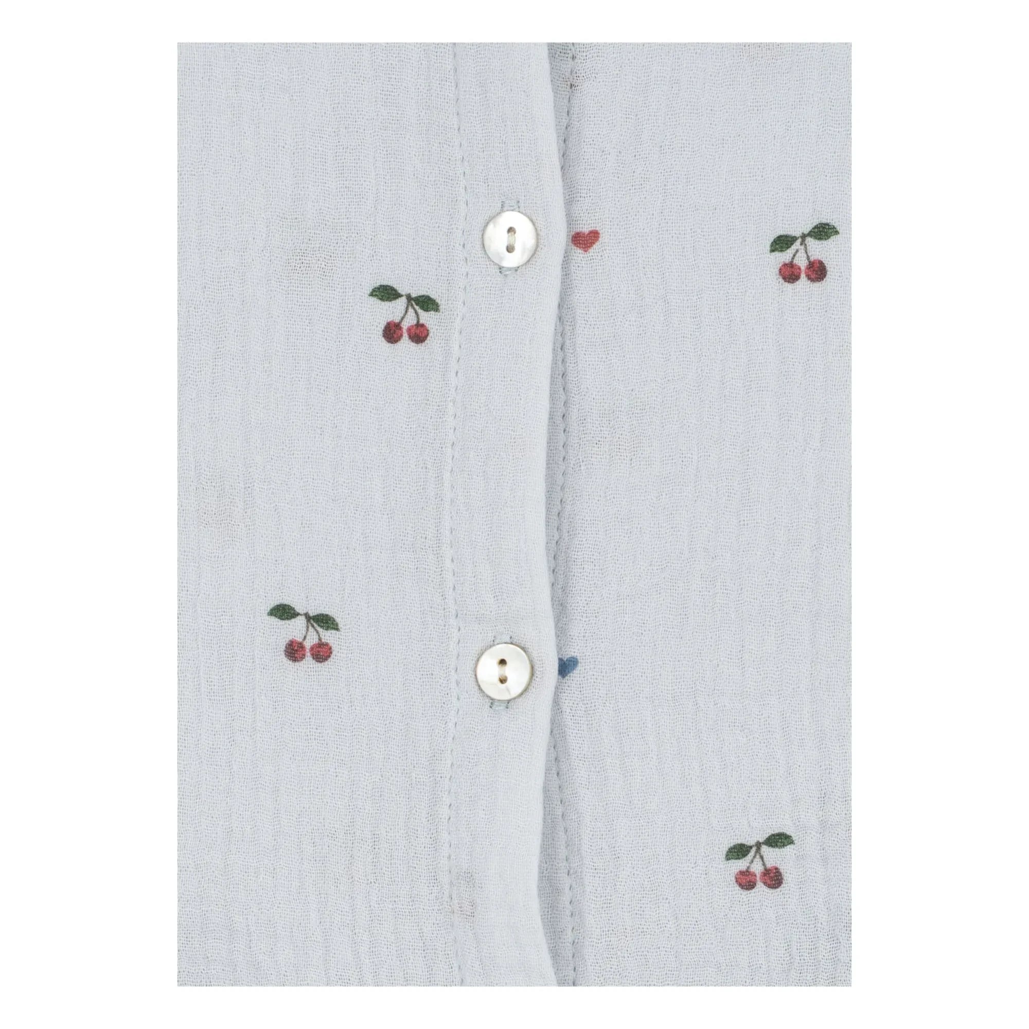 Konges Sløjd - Top de algodón orgánico Coco Cerises | Azul claro