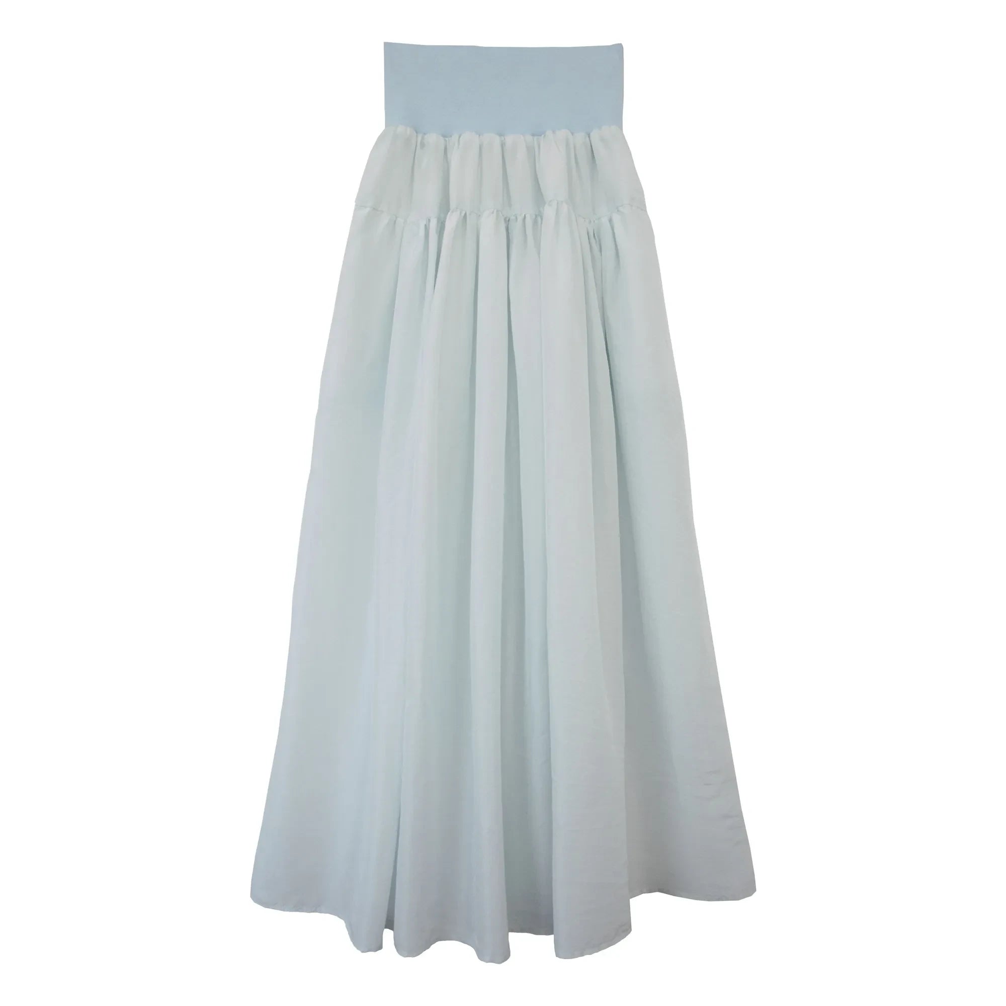 THEAVANT - Falda de seda Charlotte | Azul claro